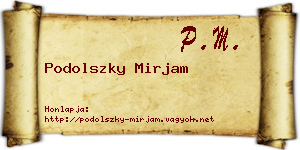 Podolszky Mirjam névjegykártya